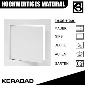 Revisionsklappe aus Stahlblech mit Druckverschluss HxB:150x150mm